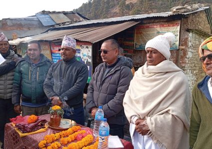 प्रहरी उपरीक्षक जोशीको गैरिटाँडमा भव्य स्वागत